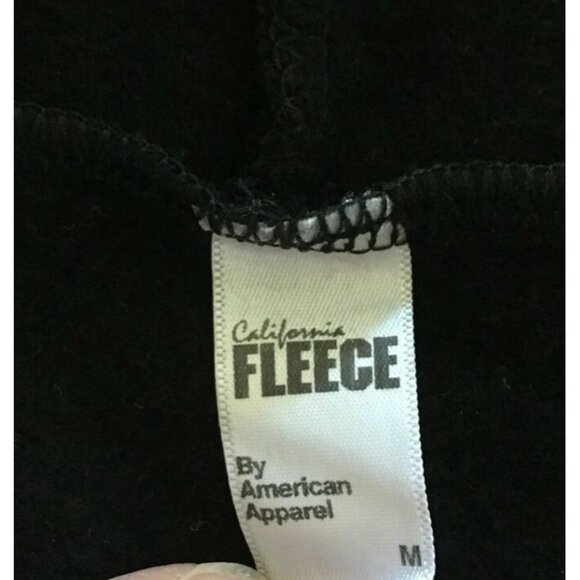 California Fleece CrossFit Hoodie Black Long Sleeves Zip Up Pockets Print Size M - Picture 6 of 7